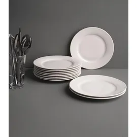 Home4You Dessertteller 20 cm Weiß 4er Set