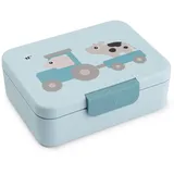 Done by Deer Brotdose mit Trennwand Tiny farm blau