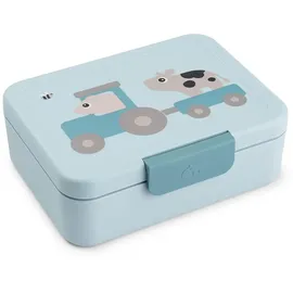 Done by Deer Brotdose mit Trennwand Tiny farm blau