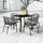 vidaXL Garten-Essgruppe 5-tlg. Grau