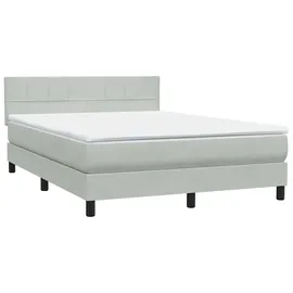 vidaXL Boxspringbett 160 x 220 cm Hellgrau