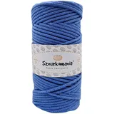 Baumwollkordel 3mm 100m, 46 Farben, Häkelkordel, Geflochten Baumwollkordel 3mm, Makramee Kordel, Makramee Garn, Premium Garn, Makramee Seil (Blau)