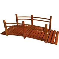 Relaxdays Garten Brücke 58 x 185 x 72 cm Orange