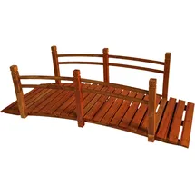 Relaxdays Garten Brücke 58 x 185 x 72 cm Orange