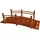 Relaxdays Garten Brücke 58 x 185 x 72 cm Orange