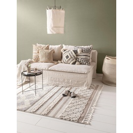 benuta pop Teppich OYO Cream/Grau 160x230 cm - Moderner Teppich für Wohnzimmer
