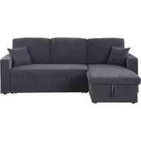 Habitat et Jardin - Ecksofa Mit Schlaffunktion Aus Cord 'alain' - 3-sitzer - Grau