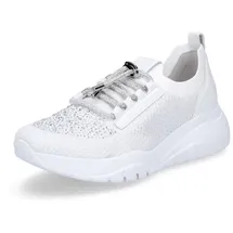 Gabor Fashion Schnürschuhe in weiss (Glitter) | Gr.: 42,5