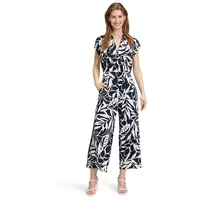 Betty Barclay Damen Jumpsuit mit Eingrifftaschen 42, Dunkelblau/Weiß -