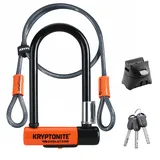 Kryptonite Evolution Mini-7 mit Kryptoflex Fahrradschloss (Größe 120CM, schwarz)