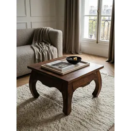 KADIMA DESIGN Couchtisch Kanada Braun Sheesham 60 x 60 x 40 cm