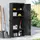 vidaXL Gartenschrank Schwarz 65x37x165 cm PP