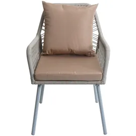 Mendler Gartenstuhl HWC-O12 54 x 54 x 81 cm grau 2 St.