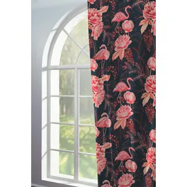 ADAM Audio Vorhang ADAM "Eden" Gr. 1, bunt (pink, dunkelblau), B:145cm H:145cm, Jacquard, Baumwolle (Bio-Baumwolle), Gardinen, aus 100% Bio-Baumwolle