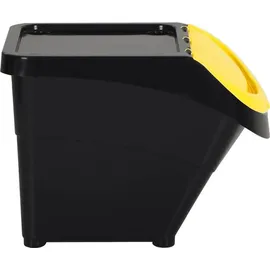 vidaXL Abfalleimer 78 l Schwarz