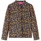 vidaXL Kinderhemd mit Stehkragen Marineblau 140