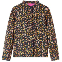 vidaXL Kinderhemd mit Stehkragen Marineblau 140