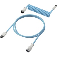 Kingston HyperX USB-C Spiralkabel hellblau-weiß