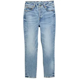 Tom Tailor DENIM Damen TTLOTTE SLIM STRAIGHT Jeans mit High Waist, blau, Uni, Gr. 30
