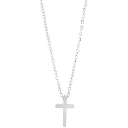 Kette mit Anhänger ADELIA ́S "Neuheit 2025 - Unisex Edelstahl Halskette mit Anhänger Kreuz", silber, kreuz, Halsketten, Damen, unbekannt, Edelstahl