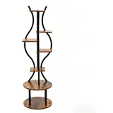 Eck Pflanzenständer - Blumenregal Metall - 7 Ebenen - 145 cm hoch - Für Innen und Außen - Wohnzimmer und Terrasse