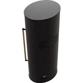 Kratki ERIK Ø150 Stahl Schwarz/Abdeckplatte Jatoba