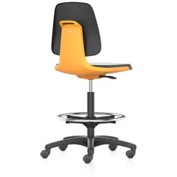 Stuhl Labsit 4 orange Kunst-Leder, Rollen - orange