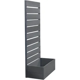 [en.casa] Pflanzkasten mit Sichtschutz Heerde 150x72x38 cm Grau