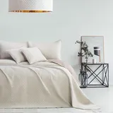 AmeliaHome Tagesdecke beige Cappucino 240x260 Bettüberwürf zweiseitig Ultrasonic Steppung Polyester Softa