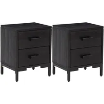 vidaXL Nachtschrank 2 Stk. 36 x 30 x 45 cm Schwarz