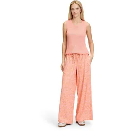 Cartoon Strick-Top mit Rundhalsausschnitt Orange 40