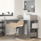 vidaXL Eckschreibtisch Graues Sonoma