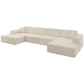 altdecor Eckcouch 6-Sitzer Beige