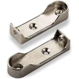 4 Paar Schrankrohrlager 30 x 15 mm zum Anschrauben Schrankrohrhalter Kleiderstangen-Halter Schrankrohrträger Schrankstangenträger von SO-TECH®