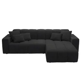 GRAINGOLD Ecksofa Nork Schwarz Rechts