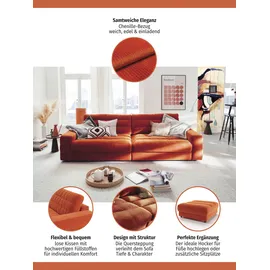 Candy Big-Sofa Polyester 3-Sitzer Orange