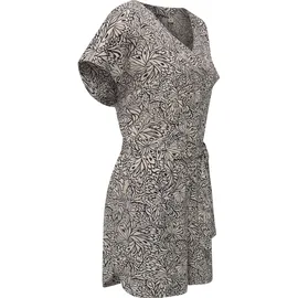 Ragwear Jumpsuit Salwin Kurzer Overall mit Taillen-Bindeband braun L (40)