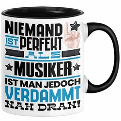 Trendation Tasse Musiker Geschenk Tasse Lustige Geschenkidee für Musiker Geburtstag Kaf schwarz