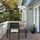 Relaxdays Gartenstuhl 90 x 53,5 x 59 cm schwarz 2 St.