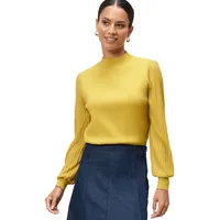 Zero Strickpullover mit transparenten Ärmeln