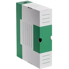 Cartonia Archivboxen weiß/grün 8,3 x 34,0 x 25,2 cm, 10 St.