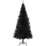 vidaXL Künstlicher Weihnachtsbaum mit Ständer Schwarz 210 cm PVC