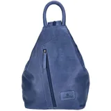 The Skandinavian Brand Damen Leder Rucksack Blau