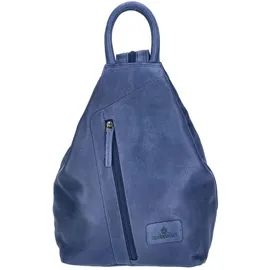 The Skandinavian Brand Damen Leder Rucksack Blau