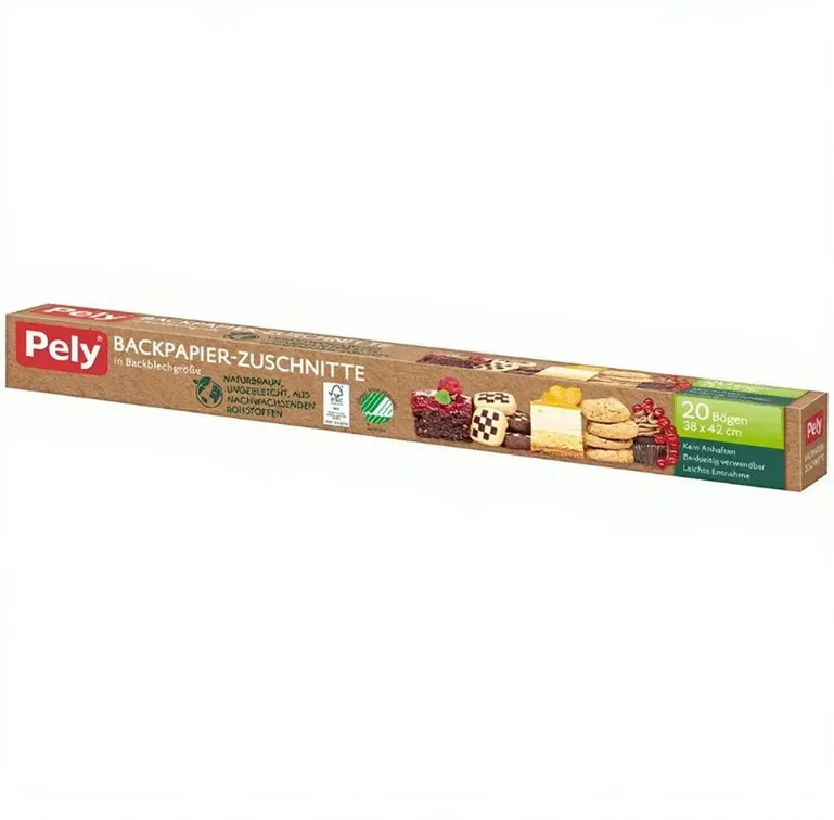 Pely Back- & Snackpapier, vorgeschnitten 20 Blatt, 38 x 42 cm