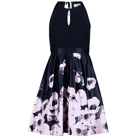 Vera Mont Cocktailkleid Blumenprint Blau/Rosa 38