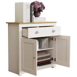 Kommode VCM "Holz Kommode Sideboard Schublade BalusaL", weiß, B:82cm T:35cm, Sideboards, Kommode