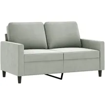 vidaXL 2-Sitzer-Sofa Hellgrau 120 cm Samt