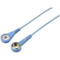 TRU Components TC-12358912 ESD-Erdungskabel Hellblau 1.80 m Druckknopf 4