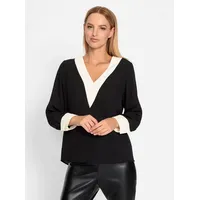 Heine Langarm-Bluse in schwarz | Gr.: 34